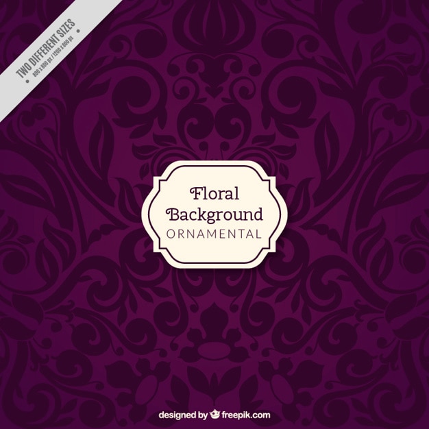 Vector ornamental purple flowers background