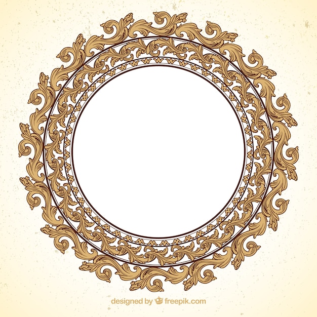 Ornamental round frame