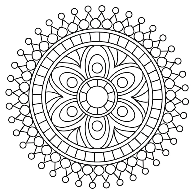 Ornamental Rounded Mandala Colouring Book Relaxing