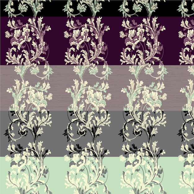 Ornamental seamless pattern with leaves in the background Textile fabric and wallpaper