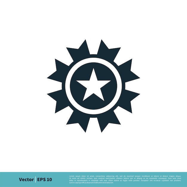 Ornamental Star Emblem icon Vector Logo Template Illustration Design Vector EPS 10