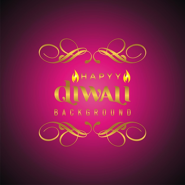 Ornamental style happy diwali banner