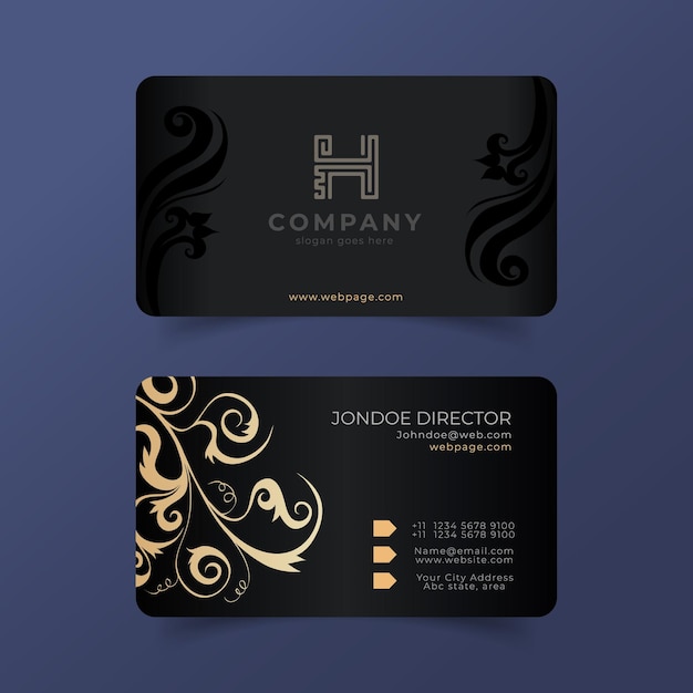 Ornaments Luxury Business card design template