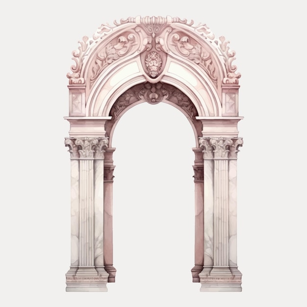 Ornate classical archway with columns