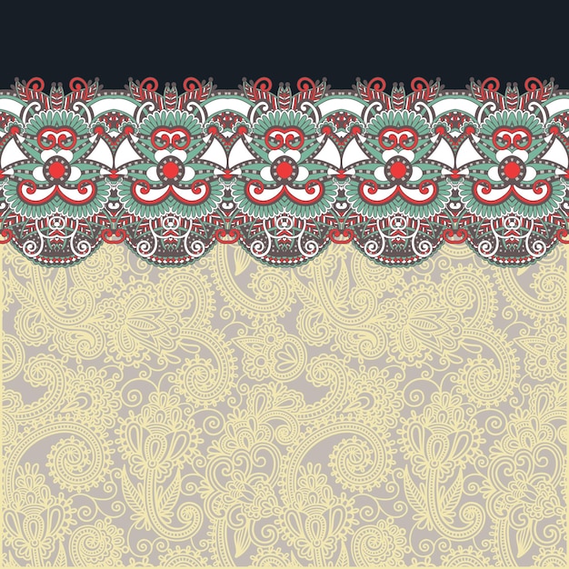 Ornate floral background with ornament stripe