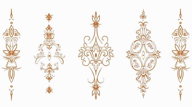 Vector ornate retro text delimiters and paragraph dividers