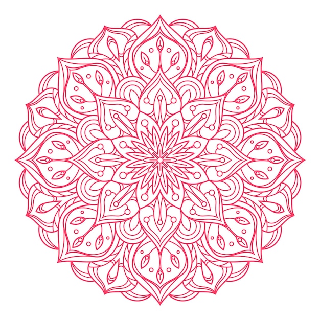 Ornate round pattern Line mandala Calm symbol