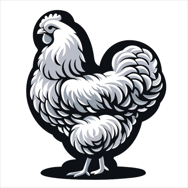 Orpington chicken illustration Vector