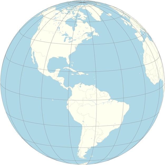 The orthographic projection of the world map with Aruba at its center a tiny Dutch Caribbean island