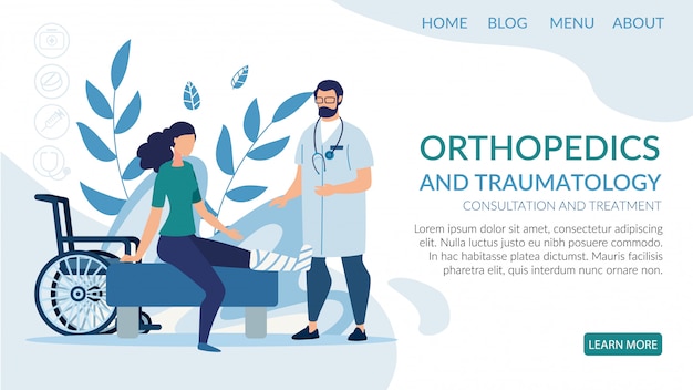 Orthopedic and Traumatology Service Landing Page