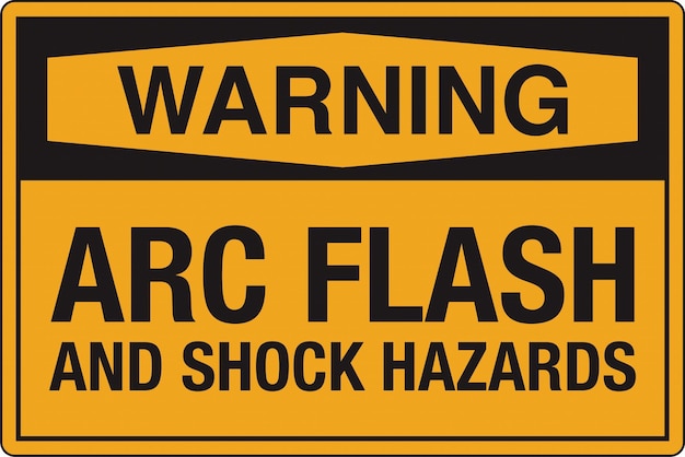 Vector osha safety sign marking label symbol pictogram standards warning electric arc flash hazard will