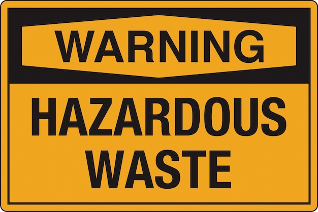 Vector osha standard safety danger caution warning sign warning hazardous waste