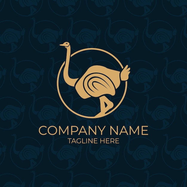 Ostrich logo vector