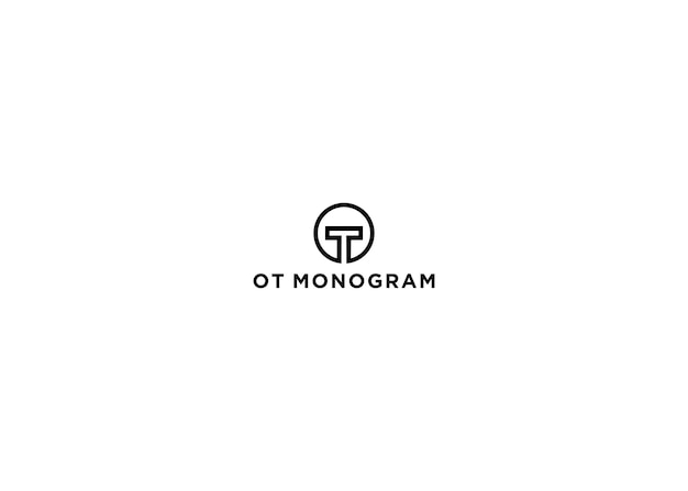 ot monogram logo design vector illustration