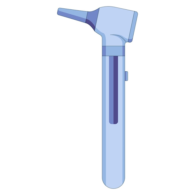 Otoscope icon in a flat style an otolaryngologists tool for checking ear canals