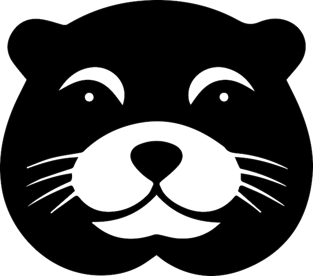 Otter head logo vector