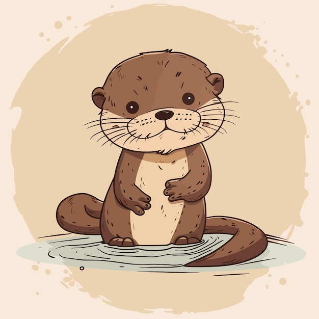 Vector otter vector cute