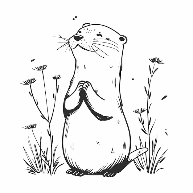 Vector otter vector cute