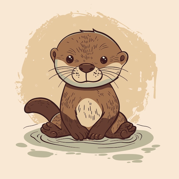 Vector otter vector cute