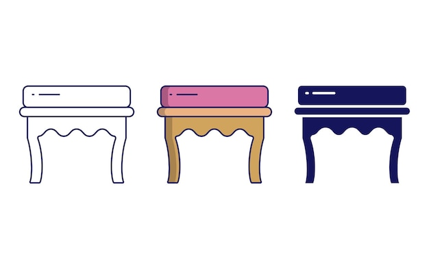 Ottoman seat vector icon