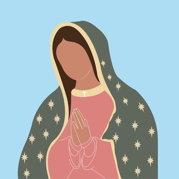 Vector our lady of guadalupe empress of america virgin of guadalupe abstract