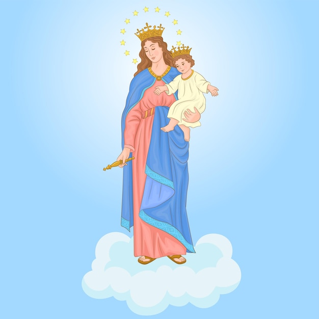 Our Lady Help of Christians Virgin Mary whit child Jesus