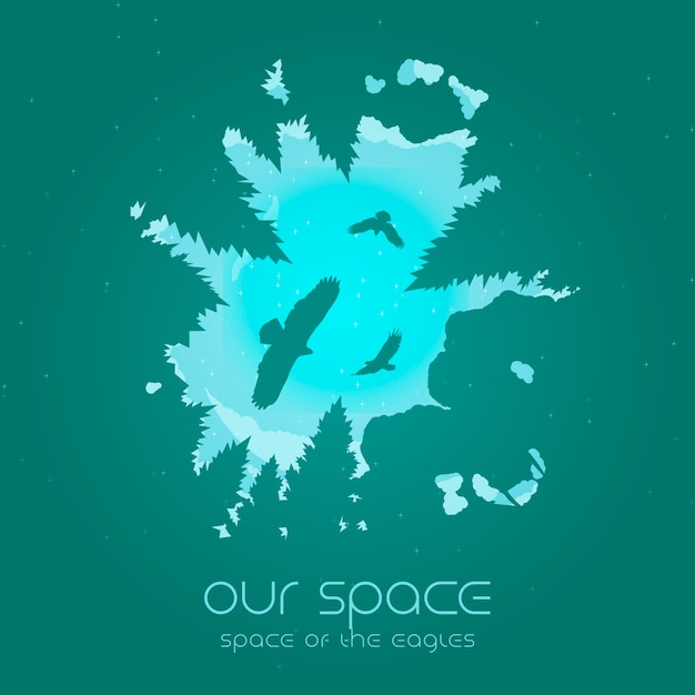 Our space - Space of the eagles illustration