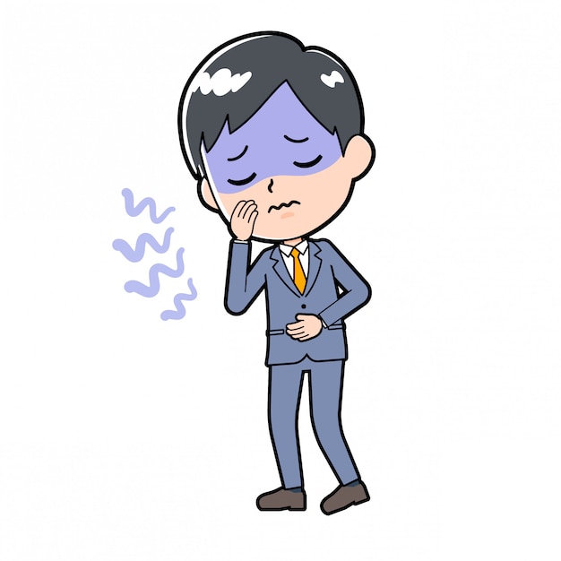 Out line Businessman_sickness