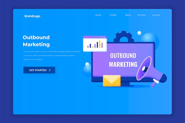 Outbound marketing landing page.