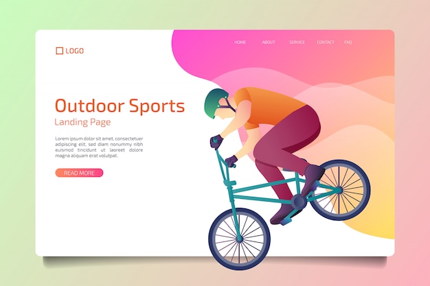 Outdoor activities landing page template