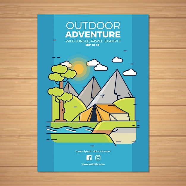 Outdoor adventure flyer