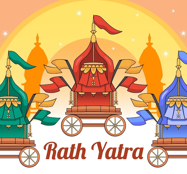 Outdoor banner for Rath Yatra festival day event