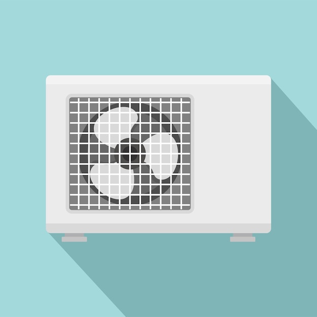 Outdoor conditioner fan icon Flat illustration of outdoor conditioner fan vector icon for web design