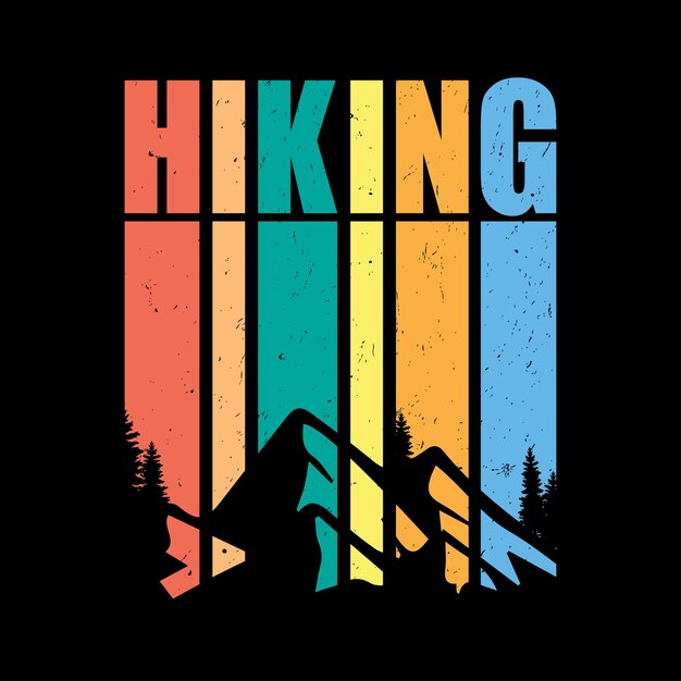 Vector outdoor hiking vector design