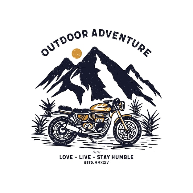 Outdoor Moto Custom Vector Illustration