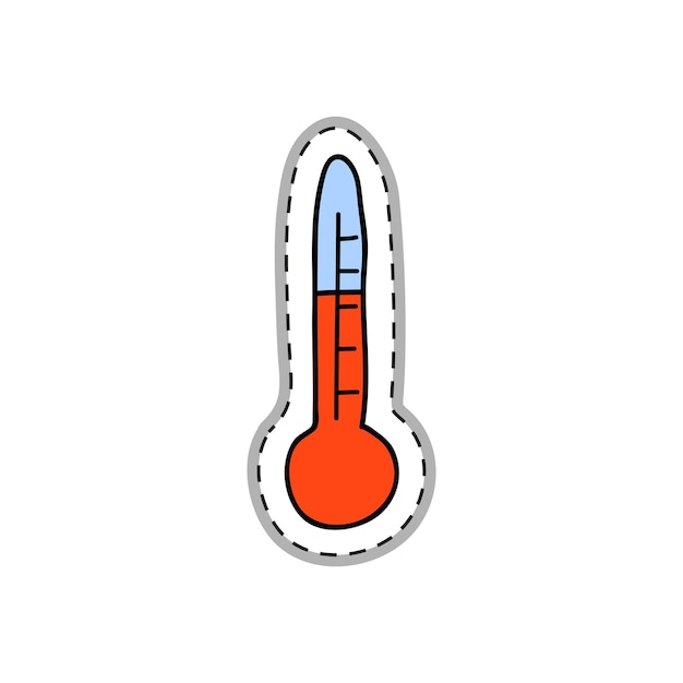 Outdoor thermometer sticker