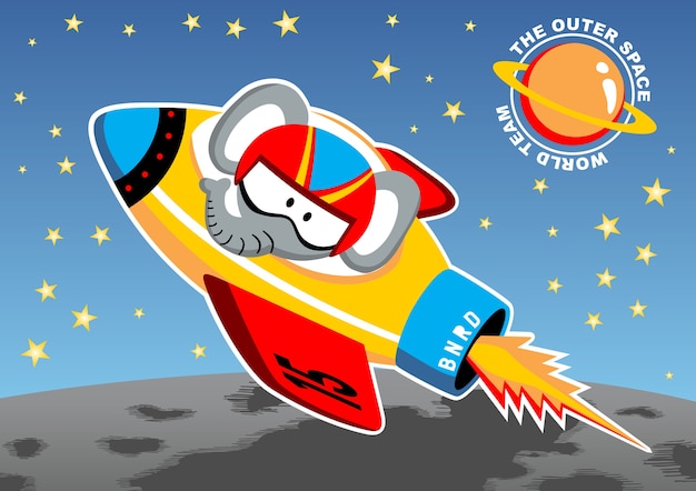 outer space cartoon vector