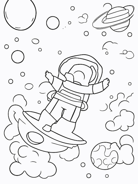 Vector outer space coloring page outer space coloring page for kids free printable ayelet keshet images