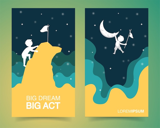 Outer space kids banner illustration welcome banner