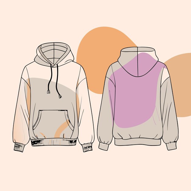 Vector outerwear sweatshirt vector illustration