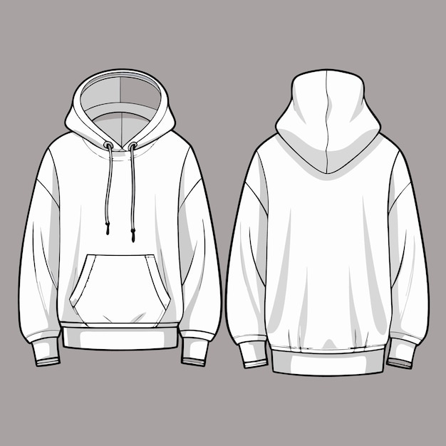 Outerwear sweatshirt vector illustration