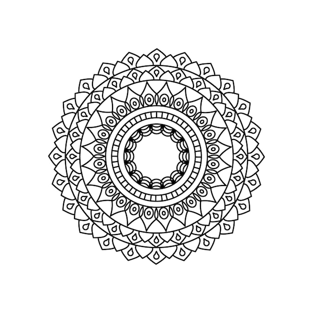 outline black mandala