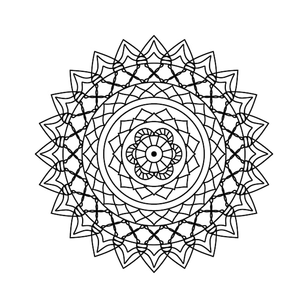 outline black mandala