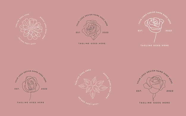 Outline drawing Vectors Flower icon background Floral Rose logo pattern Photos bouquet clipart