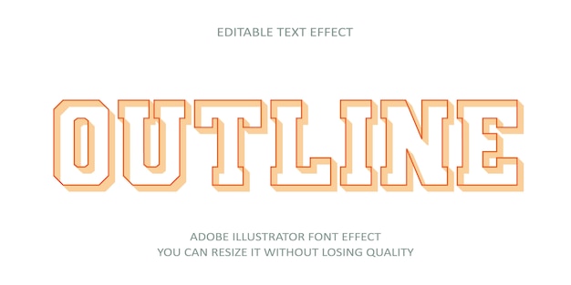 Outline   Editable text Effect