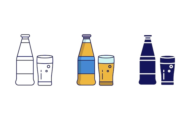 Outline Inca Cola vector icon