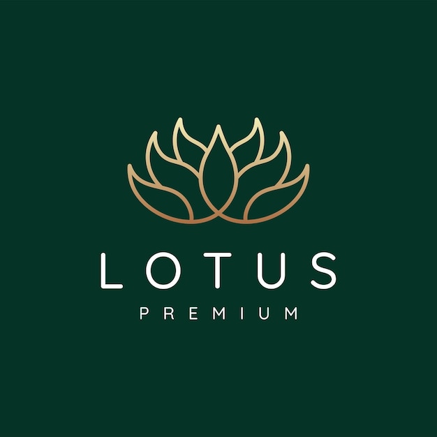 Outline lotus logo design