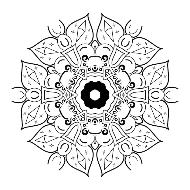 Outline mandala for coloring book. decorative round ornament. anti-stress therapy pattern