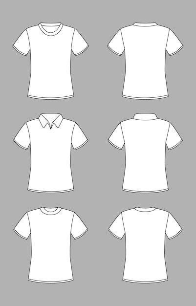 Outline T Shirt Mockup Template