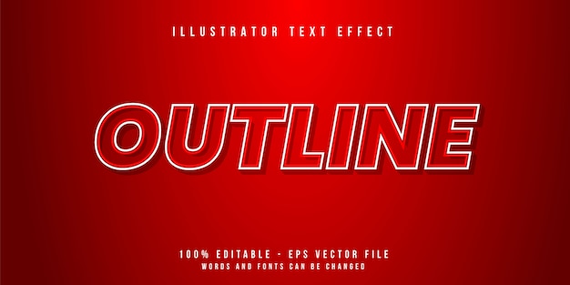 Outline text style effect